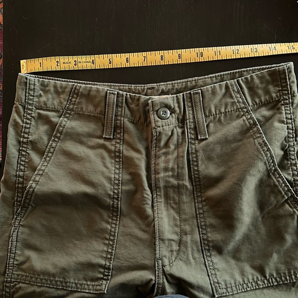 Levis Pants Womens 30 Green Ribcage Straight High Rise Military Army Utility
